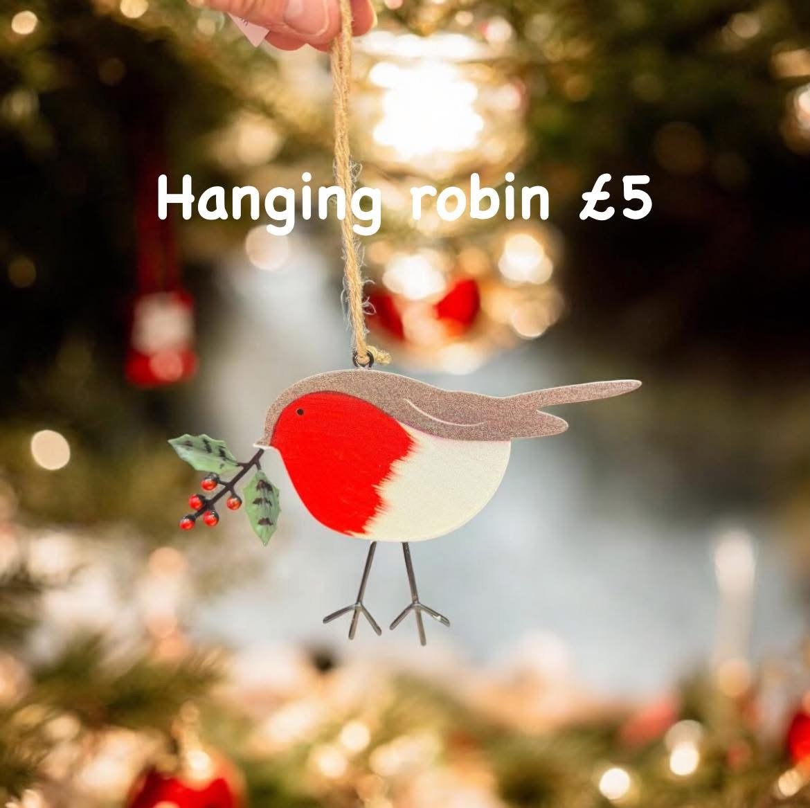 Metal hanging robin